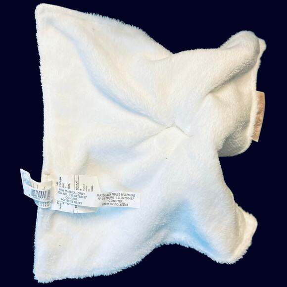 NWOT Blankets & Beyond Elephant White / Blue Plush Mini Security blanket Lovie - Picture 6 of 6